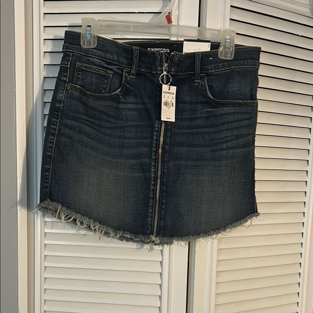Express Blue Mini Skirt Casual Night Out (NWT)